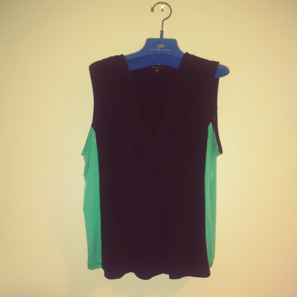 Size 20 black and teal tank top